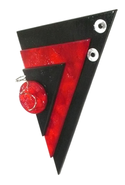 Small Red & Black Deco, 19 x 15 x 6